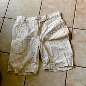 Ralph Lauren ivory with small navy stripe